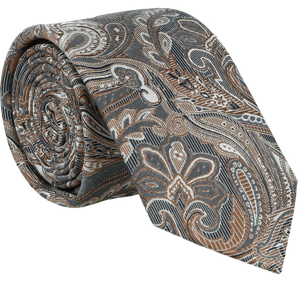 Krawatte aus 100% Seide mit Paisley-Muster und changierendem Effekt, 6,5 cm breit