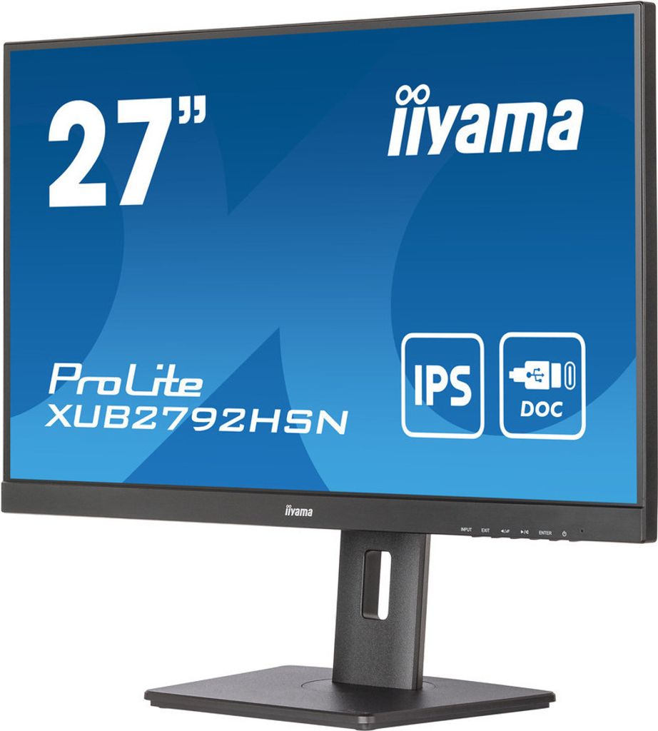 iiyama ProLite XUB2792HSN-B5 - LED-Monitor - 68.6 cm (27") - 1920 x 1080 Full HD (1080p) @ 75 Hz - IPS - 250 cd/m² - 1000:1 - 4 ms - HDMI, Display...