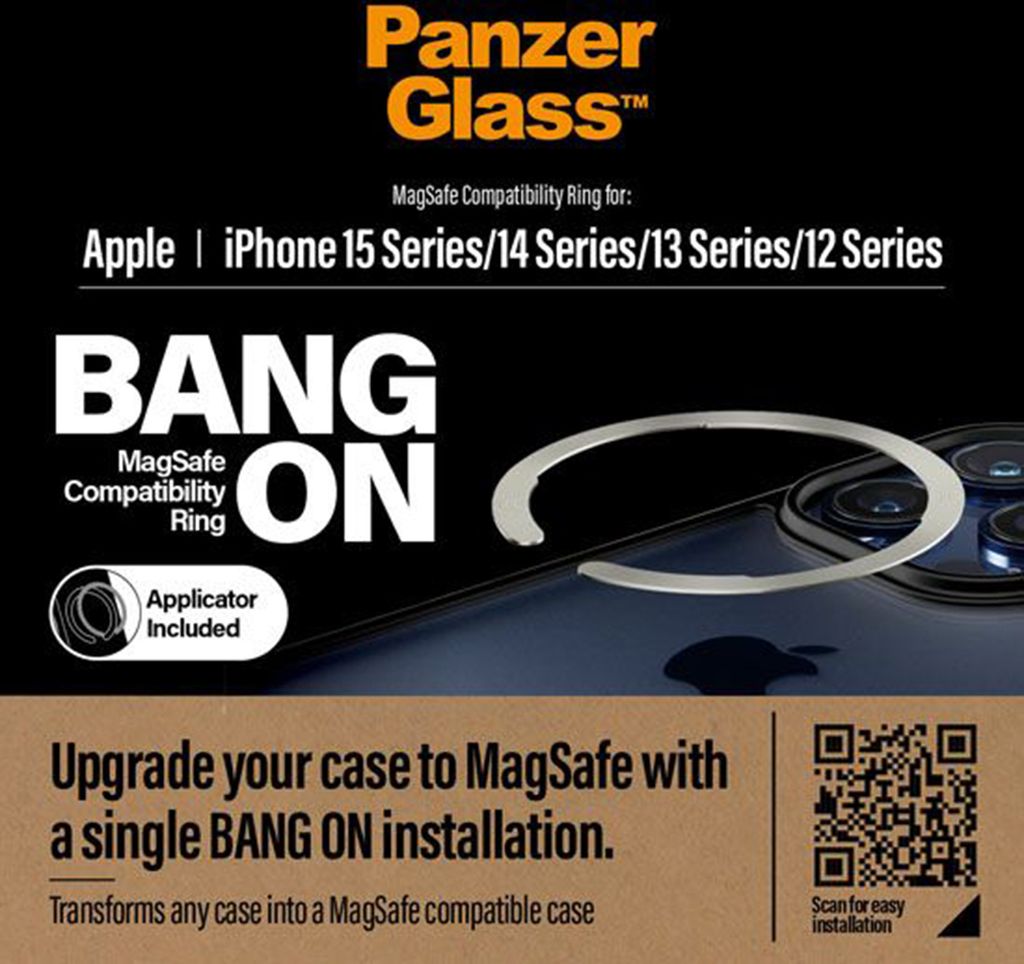 Panzer Glass, MagSafe-Ring für iPhone 12 / 13 / 14 / 15 Ultradünn, Silber