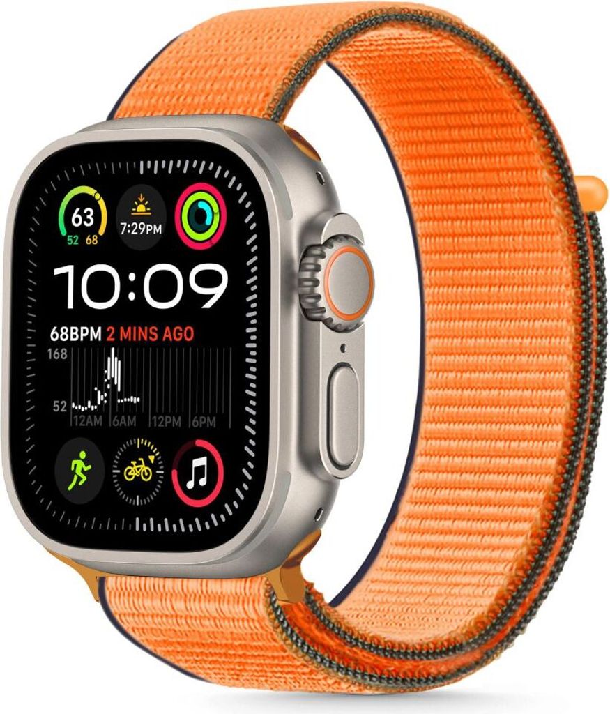 Tech-Protect Nylon Apple Watch 6 / 7 / 8 / 9 / 10 / Se (40 / 41 / 42 Mm) Kumquat