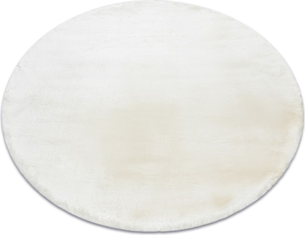 Moderner Teppich TEDDY NEW wool 45 Kreis Shaggy, plüschig, sehr dickes Creme beige rund 120 cm