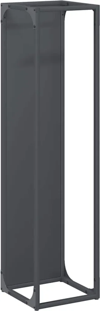 vidaXL Porta legna antracite 25x25x100 cm Acciaio laminato a freddo