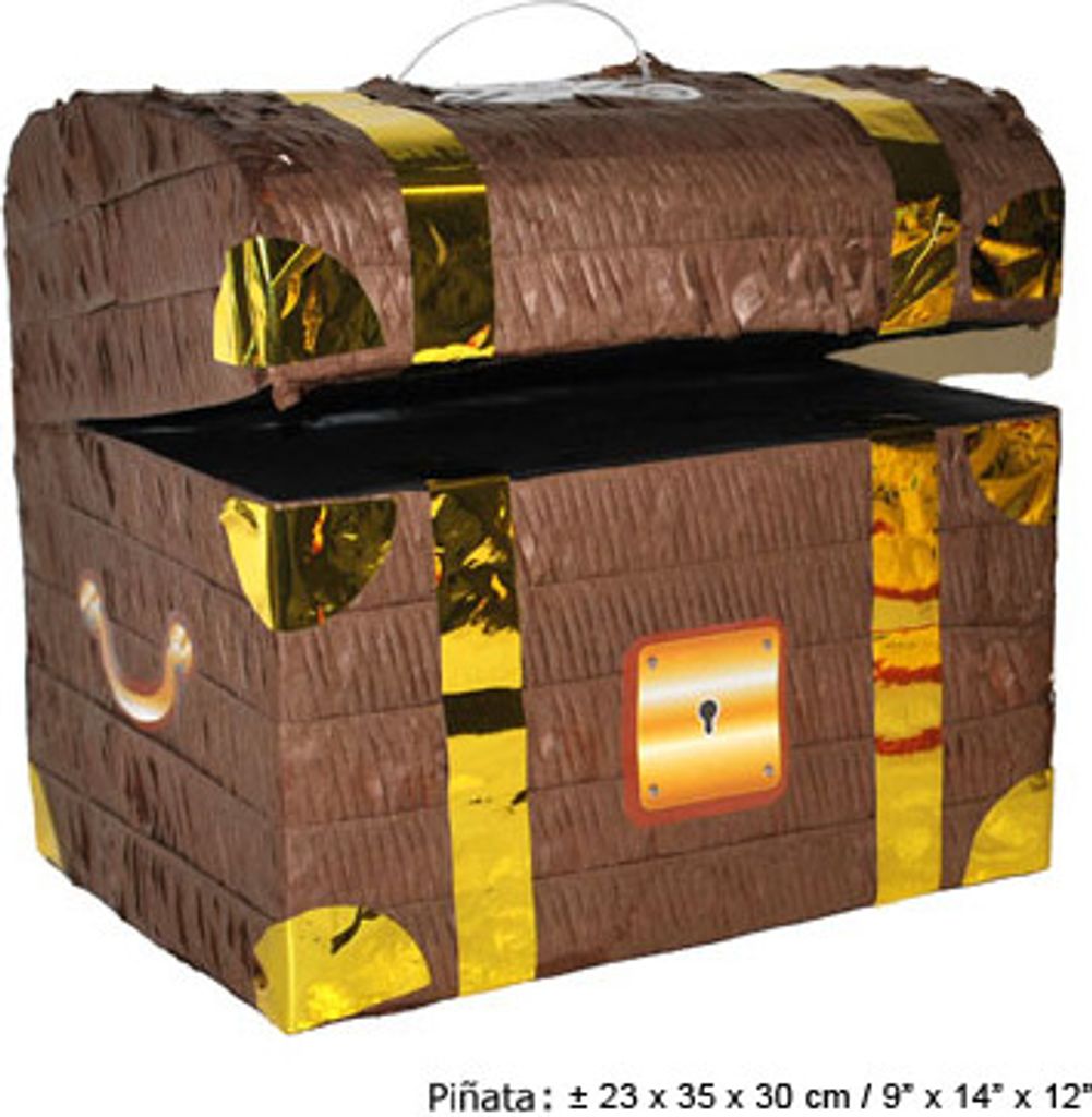 Pinata Piraten Schatztruhe braun ca. 23 x 35 x 30 cm