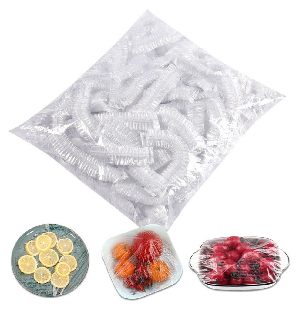 100 Stš¹ck Frischhaltebeutel, Frischhaltefolie mit Gummizug Produktbild 