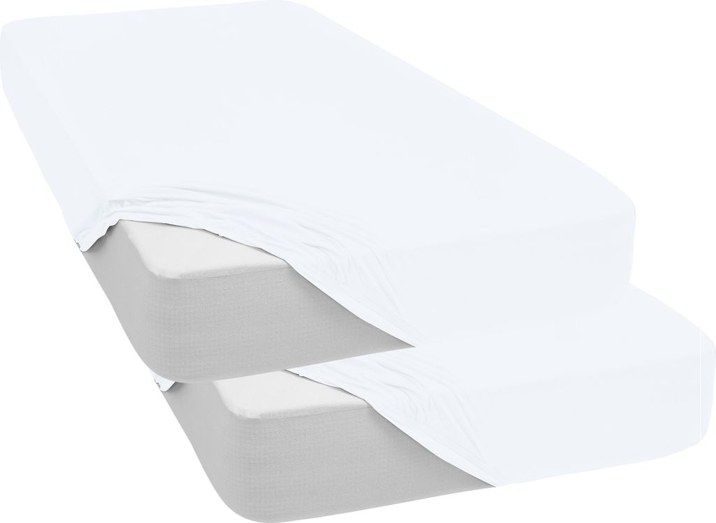 2 er Pack Spannbettlaken Jersey Spannbetttuch 100% Produktbild 