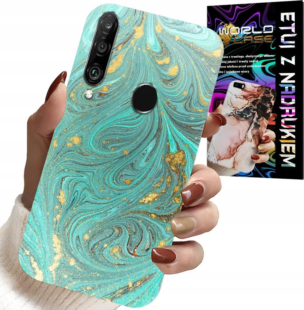 Gehäuse Für Huawei P30 Lite - Marmorierte Muster + Gehärtetes Glas