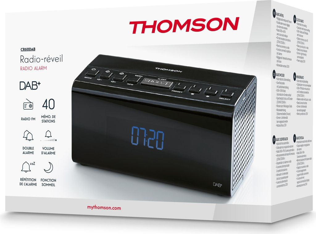 Thomson Radiowecker CR50DAB, schwarz Produktbild 