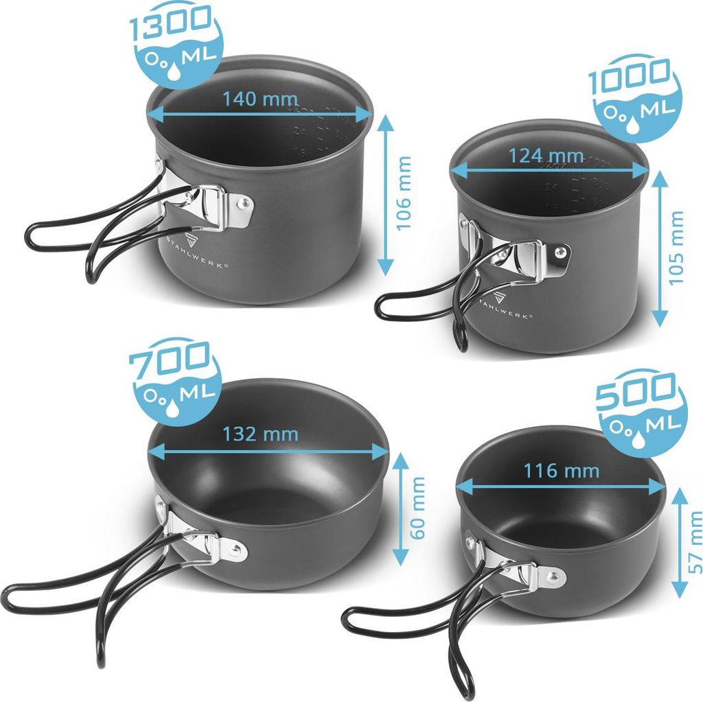 Ensemble de casseroles en acier inoxydable poli, v... - Grandado