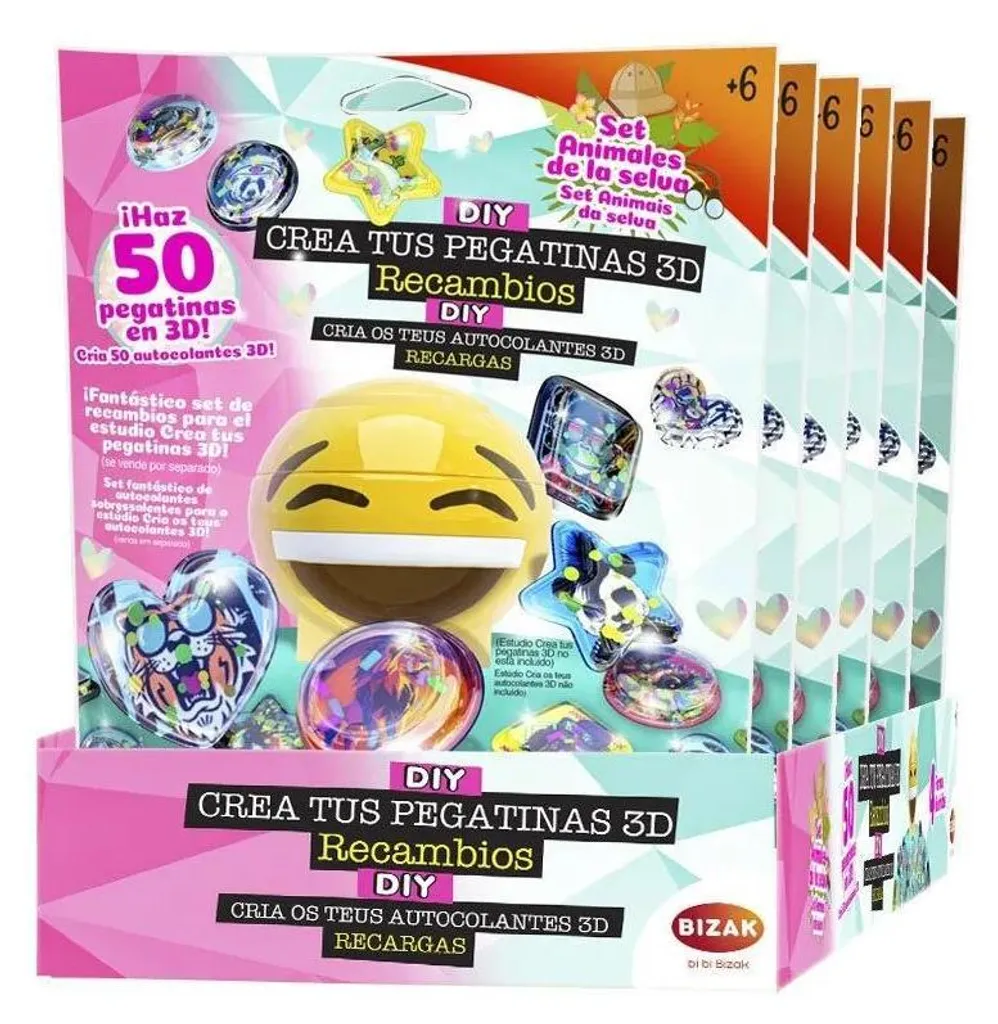Crea 3D Sticker Change Multicolore - Adesivi Puffy per Bambini e DIY - 1