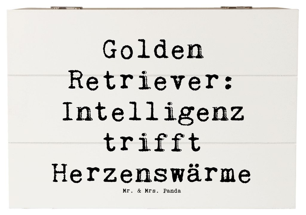 Mr. & Mrs. Panda Geschenkbox Spruch Golden Retriever Liebe Produktbild 