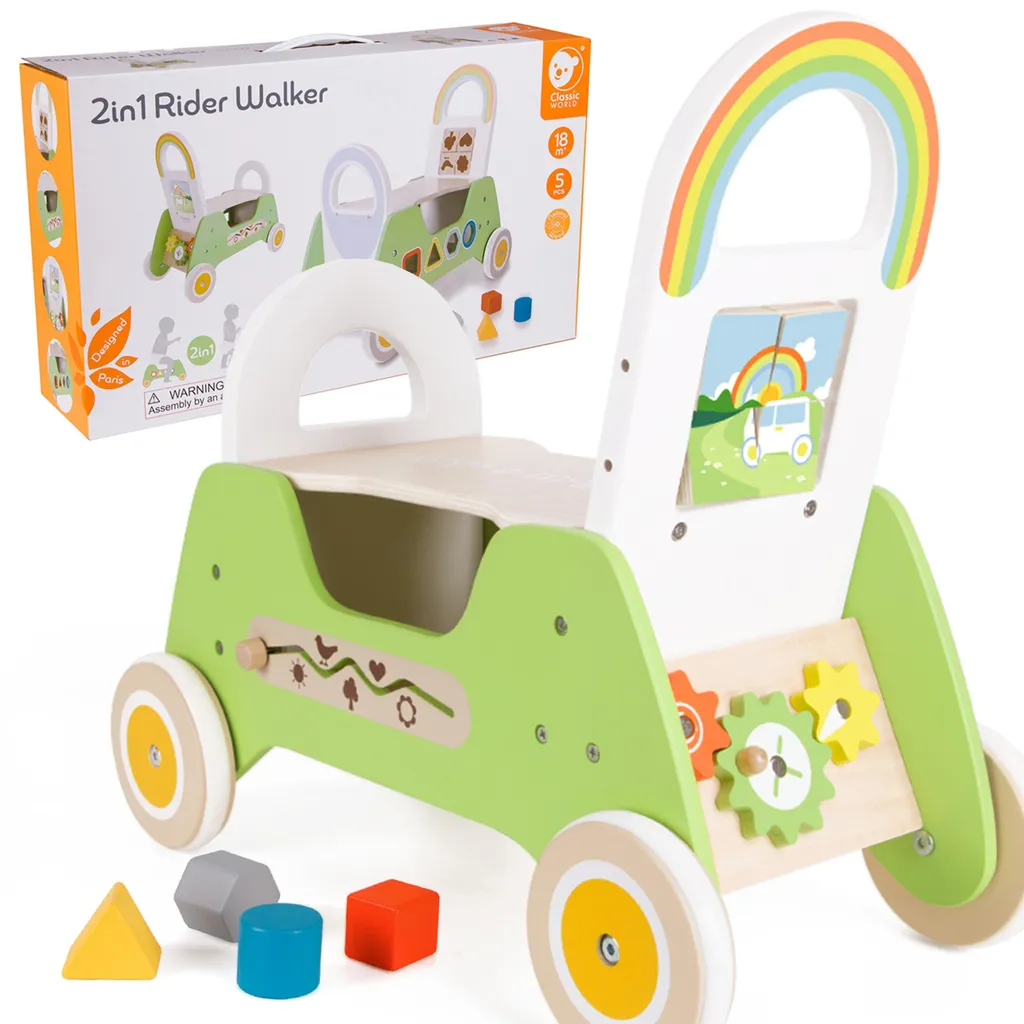 Trotteur vélo Montessori 2 en 1 en bois pour l'apprentissage du marche