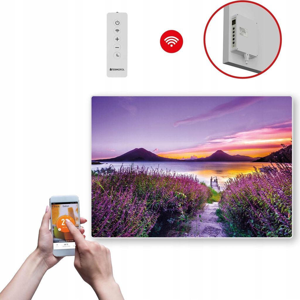 Termofol TF-SWT Infrarot Wandheizung - Wandheizung Elektrisch - Lavendel3 - 500W - 60x85 cm