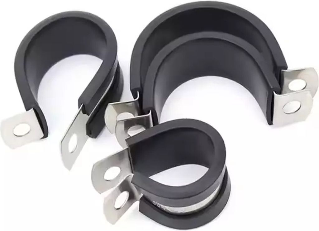 Rohrschellen Leitungsschellen Schlauchschellen mit Gummi DIN 3016 RSGU 8mm 20mm 10 Stück