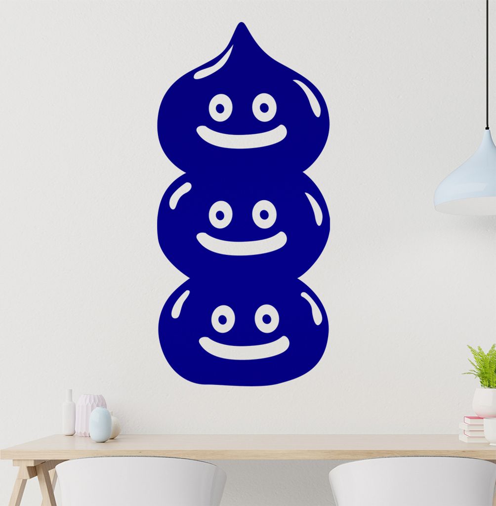 Slime Wandtattoo in 6 Größen - Wandaufkleber Wall Sticker - Dekoration, Küche, Wohnzimmer, Schlafzimmer, Badezimmer