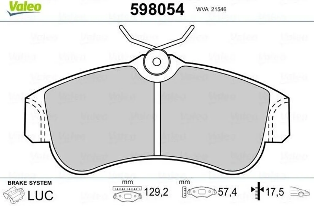 Stop bruits de freinage avec les plaquettes Valeo 598054 avant Nissan N16