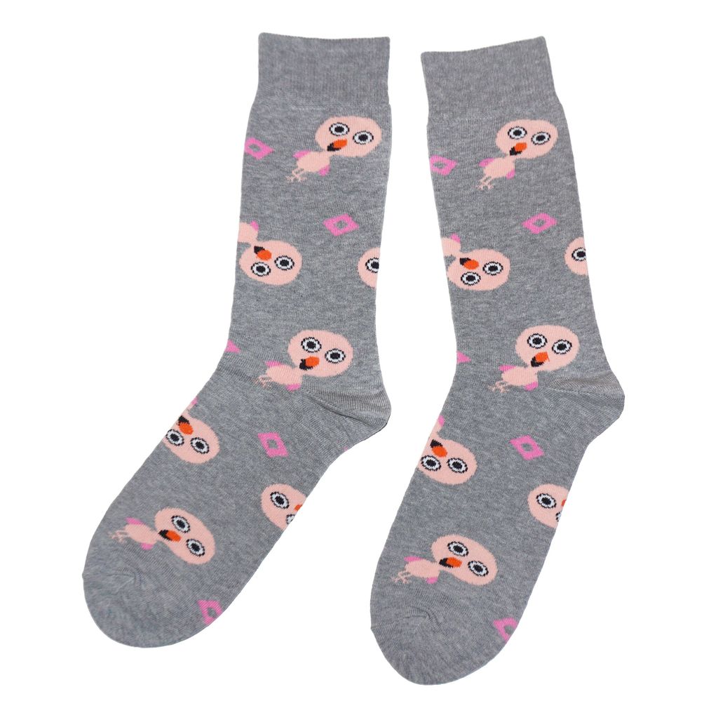 Herren Basic Socken aus Baumwolle Flamingo Grau Größe 43-46