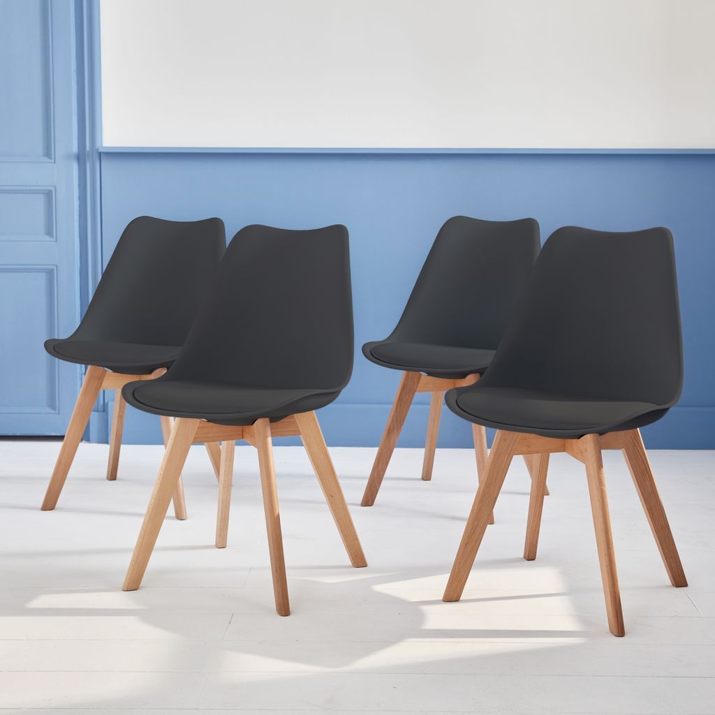 4er Set Skandinavische Stühle Nils, Grau, Kaufland.de