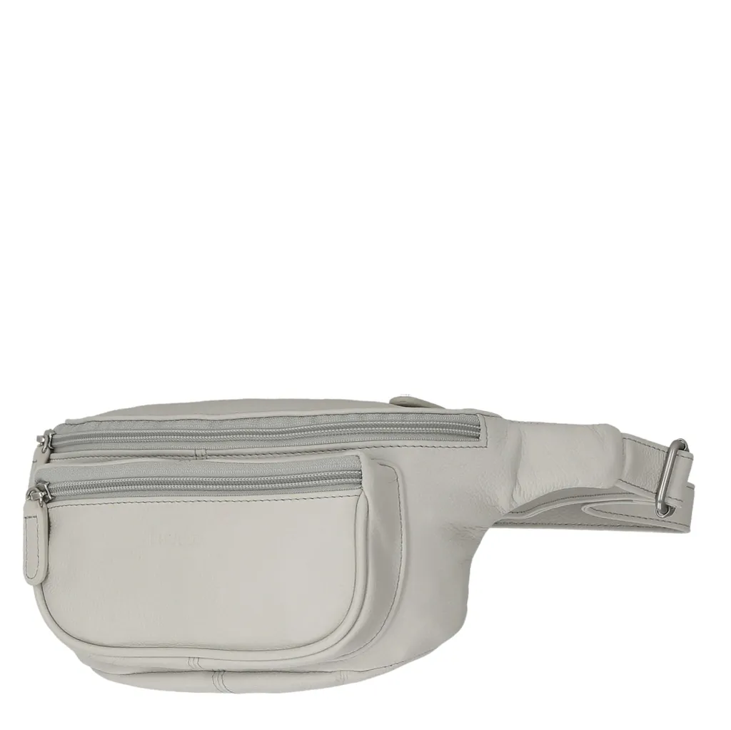 Sac banane Picard Luis Shark blanc en cuir de vachette haut de gamme - 9