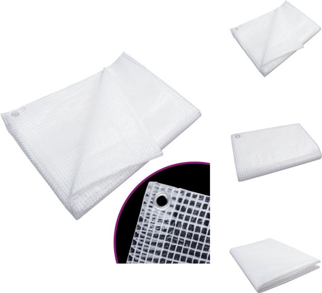 plachta vidaXL Leno 140 g/m² 3x4 m biela - Plachty Obrázok produktu 