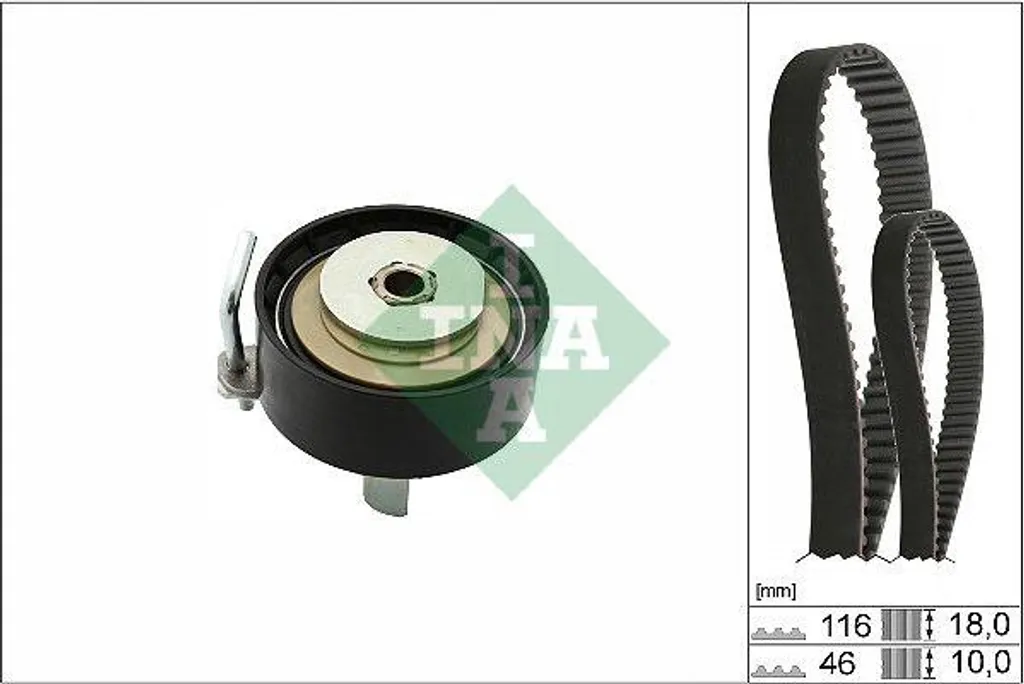 Kit distribution INA pour entretien moteur Ford Fiesta et B-Max essence