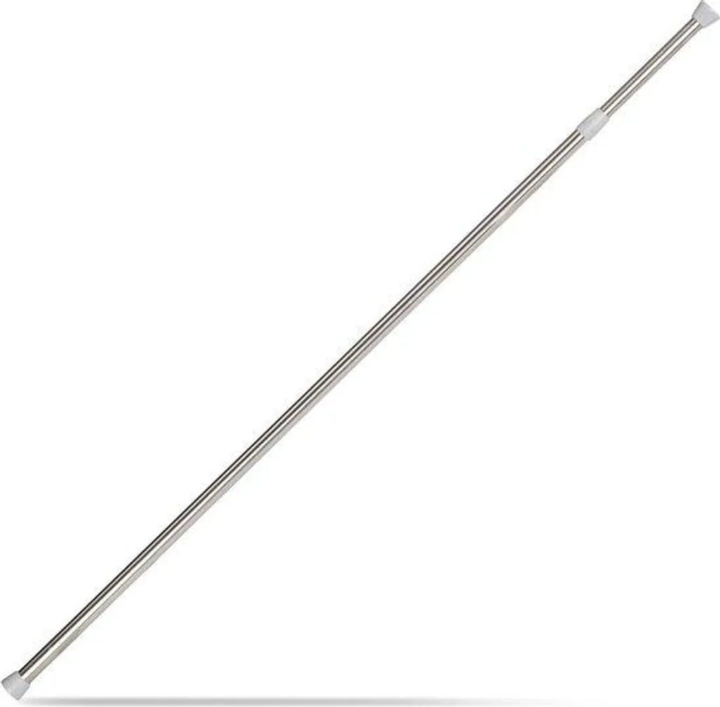 Support télescopique argent 200 cm pour rideau et dressing sans trou