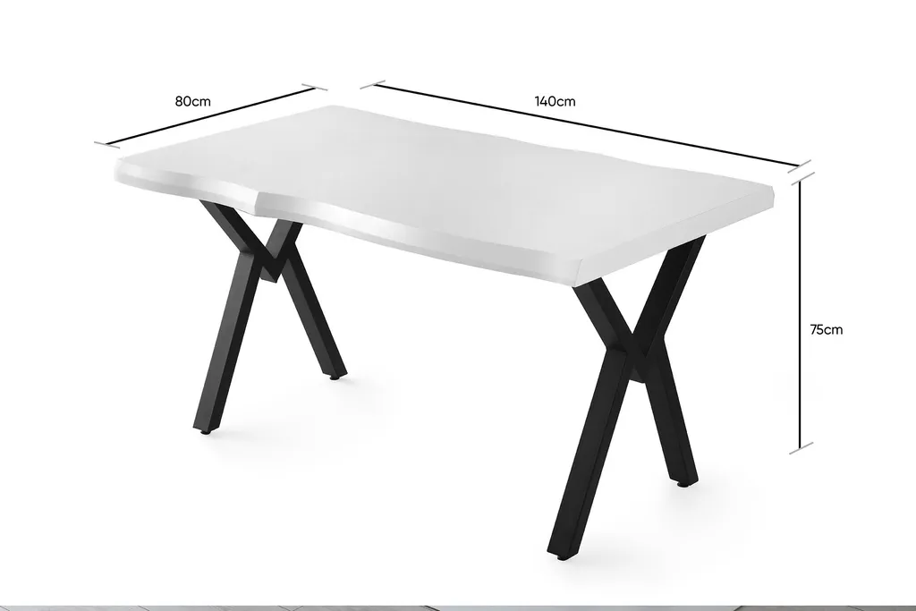 Table à Manger Blanche Anti-Rayures 140 cm : Solidité et Style Garantis
