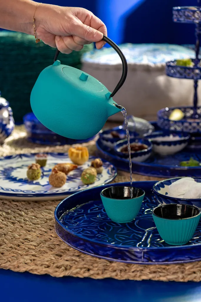 Théière Incassable Métal Bleu J-Line - Théière Durable Design 2 Styles