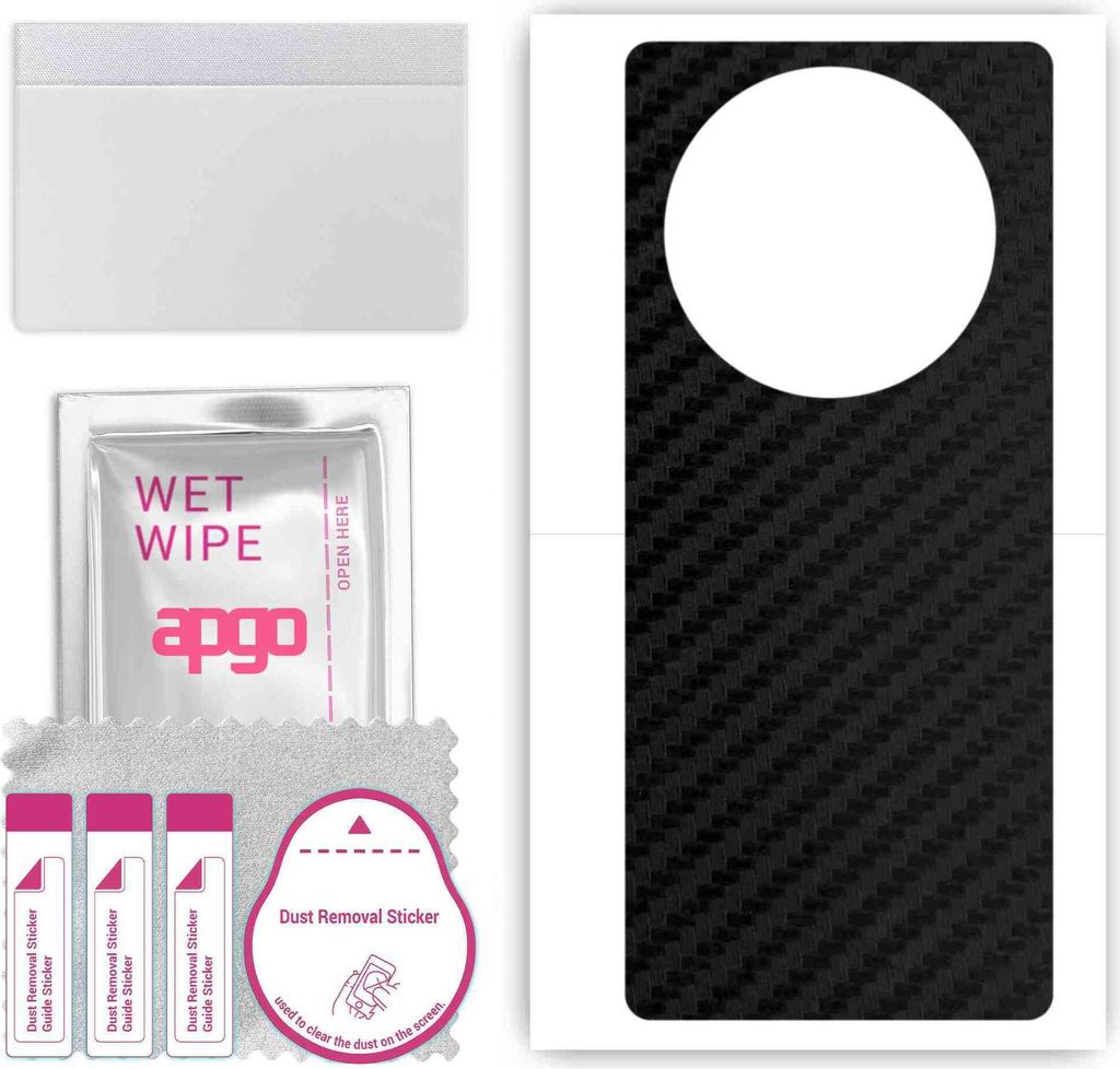 apgo Rückseite Schutzfolie, Skin, kompatibel mit Vivo X Fold3, Hinten Displayschutzfolie aus Vinylfolie, kratzfest, einfache Montage - Schwarzer K...