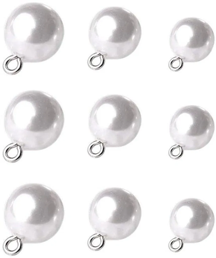 Boutons perles nacrées fait main assortiment 8-12mm pour couture jupe 30u