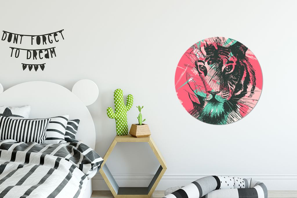 MuchoWow - Mauerkreis - Wand Bilder - Wandsticker - Wohnzimmer Dekoration - Dekoration für die Wände - Aluminium - Babyzimmer