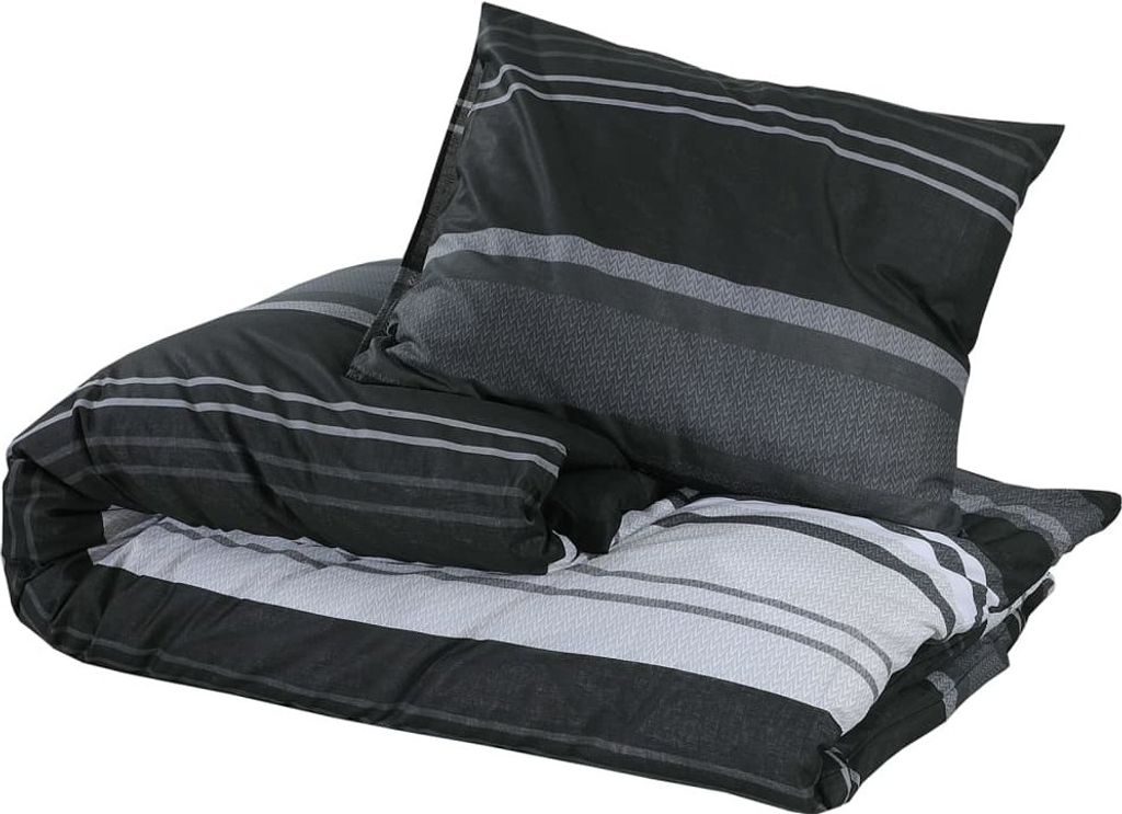 Monderne Bettwäsche-Set - Bettwäschegarnitur/Bettbezug-Set - Schlafzimmer - Schwarz und Weiß 225x220cm - Baumwolle - Bettwäschen DE1591