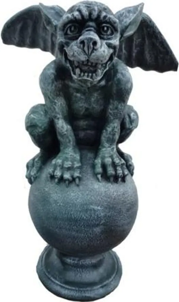 Statue Dragon Décorative 48 cm - Sculpture Design Noir et Argentée
