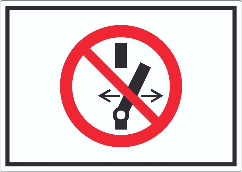 Schalten verboten Symbol Aufkleber A0 (841x1189mm)