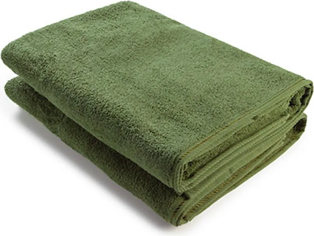 Telo Bagno 70x140 cm Verde Militare A&R 004.50 Spugna di Cotone