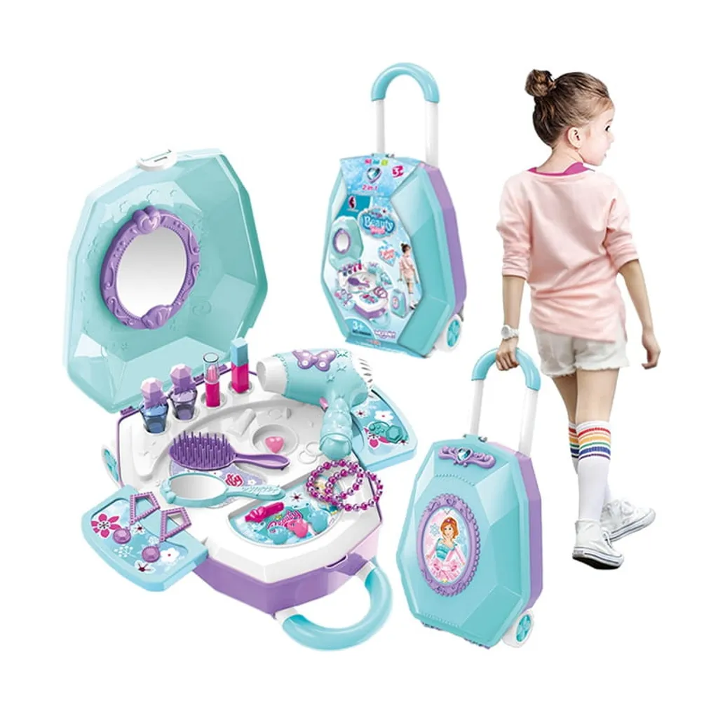 Coiffeuse enfant portable WOOPIE idéale pour les voyages et jeux de rôle
