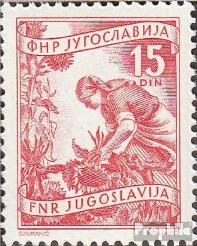 Briefmarken Jugoslawien 1951 Mi 681A mit Falz Wirtschaft