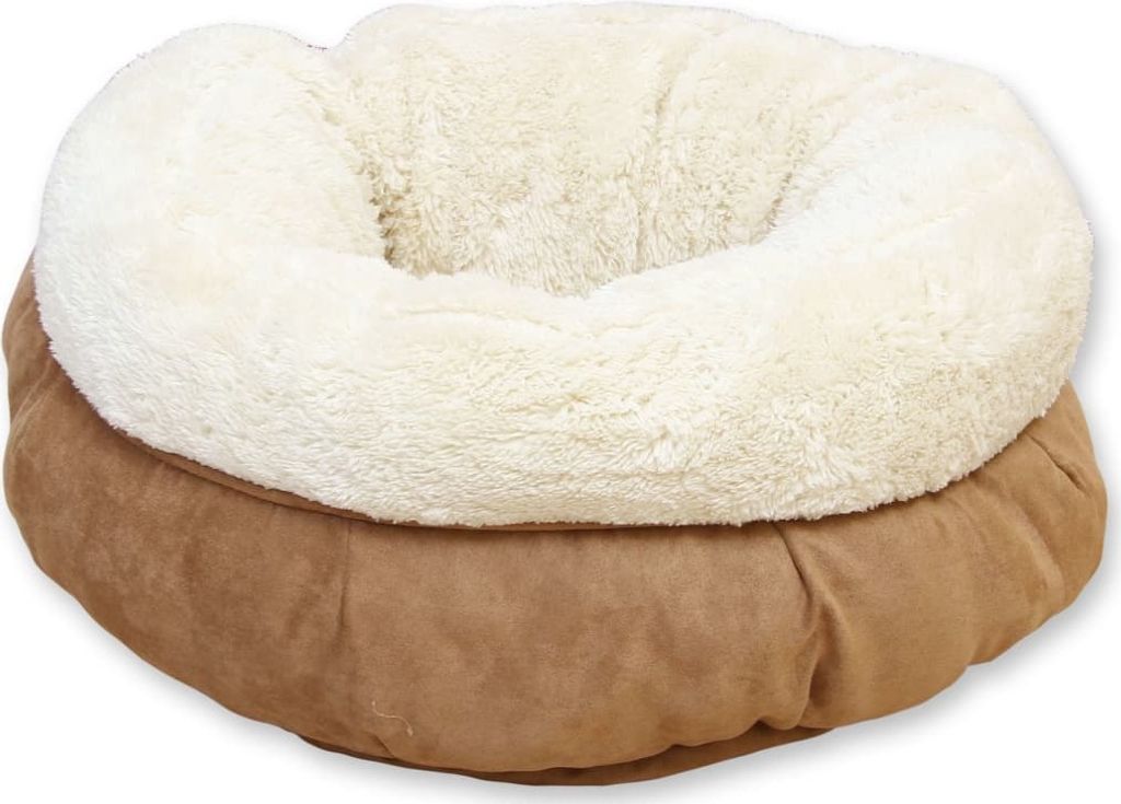 afp Katzen-/Hundebett Wolle Donut-Design Braun