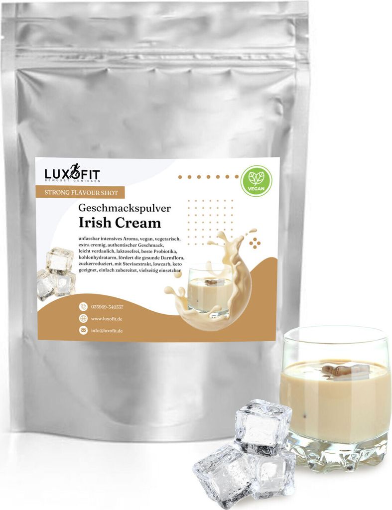Irish Cream Geschmackspulver Shot Flavour kalorienarm 300 g