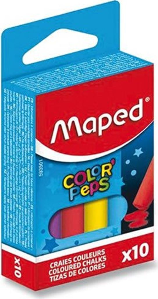 Mapované křídy na tabuli COLOR'PEPS, kulaté, různé barvy Obrázek produktu 