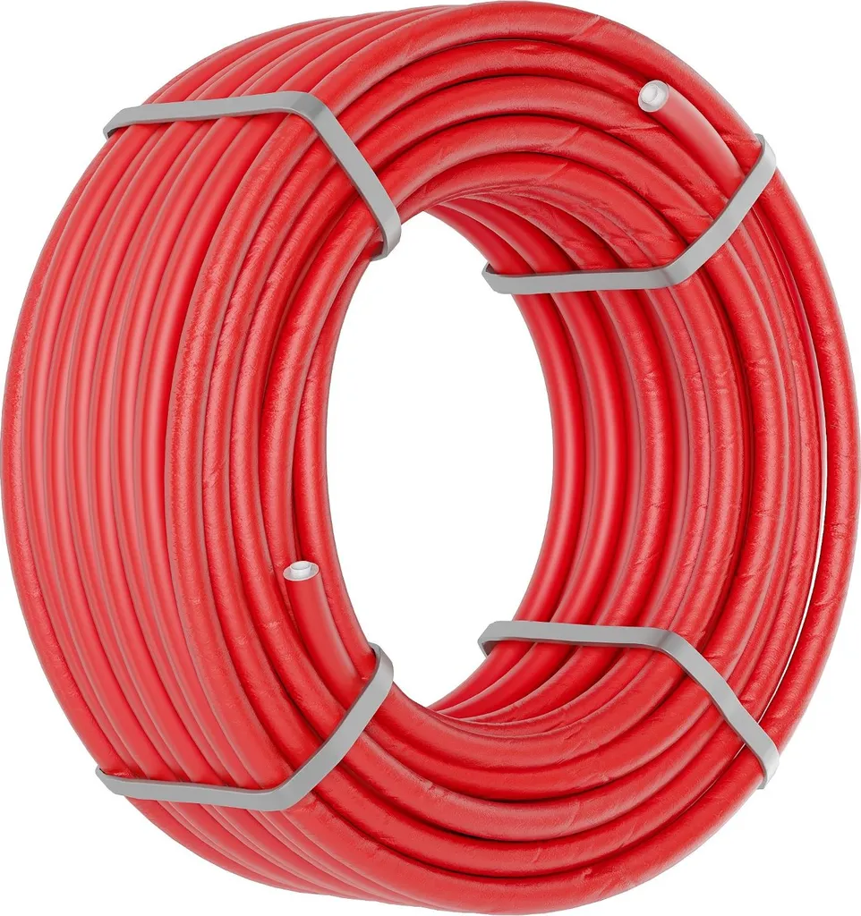 Tuyau multicouche flexible avec gaine de protection rouge 16x2 100m