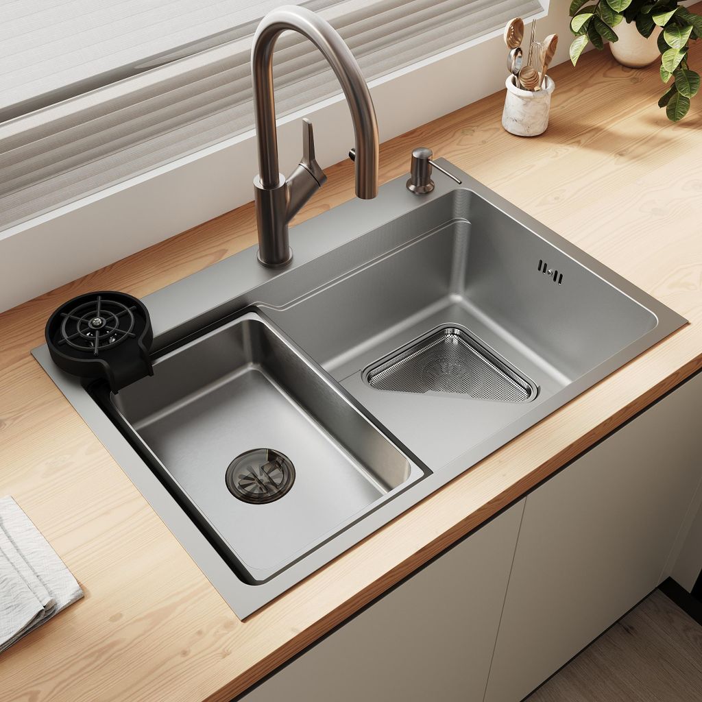 SONNI Lavello quadrato lato largo 70 x 48 x 24 cm, Immagine del prodotto 
