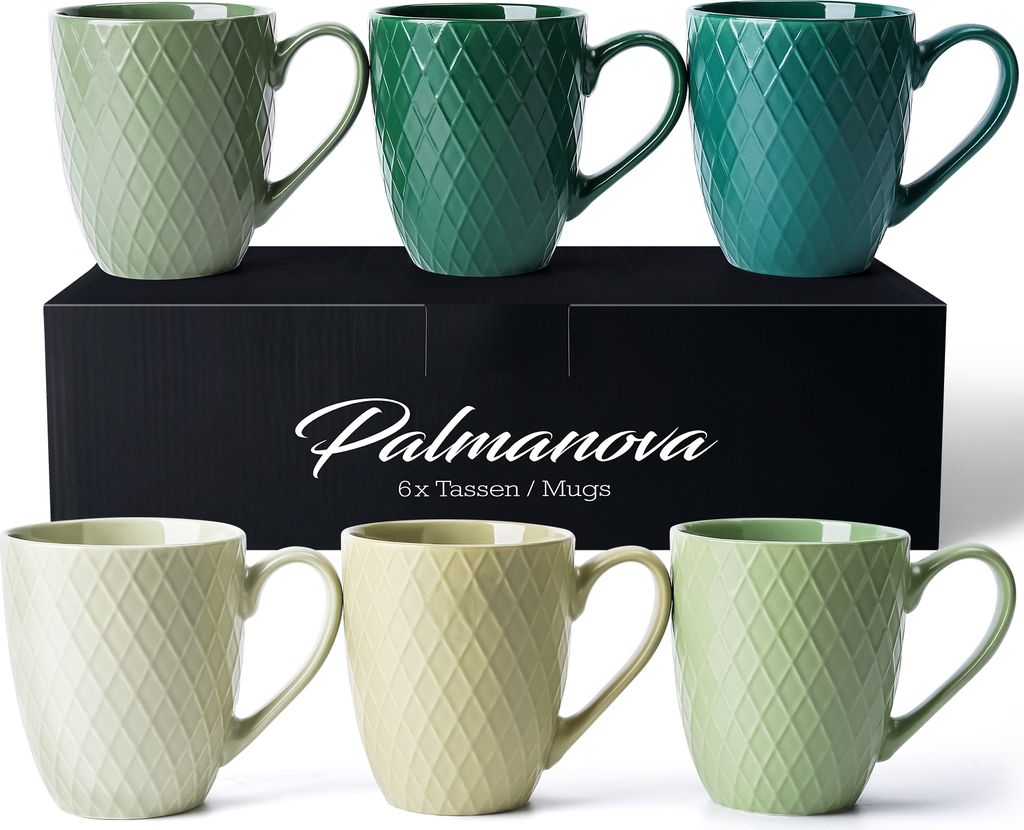 MIAMIO - Zestaw kubków do kawy 6 x 400 ml ceramiczny kubek Zdjęcie produktu 