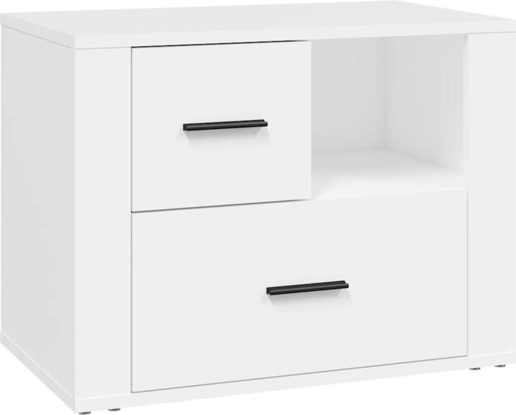 vidaXL Noční stolek bílý 60x36x45 cm Dřevěný materiál Obrázek produktu 