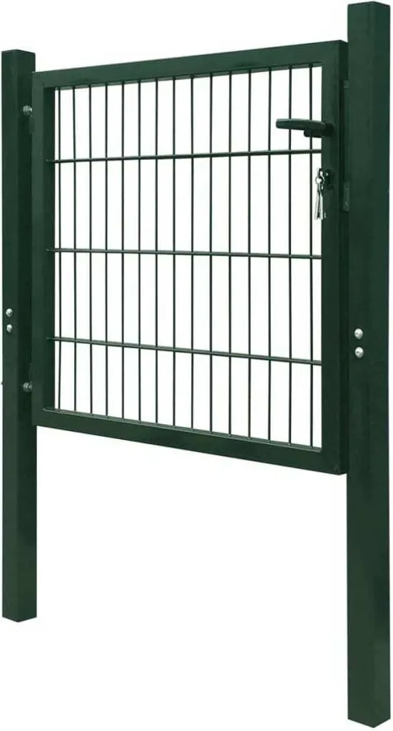 Portail extérieur en acier traité vidaXL vert 105x150 cm résistant - 2