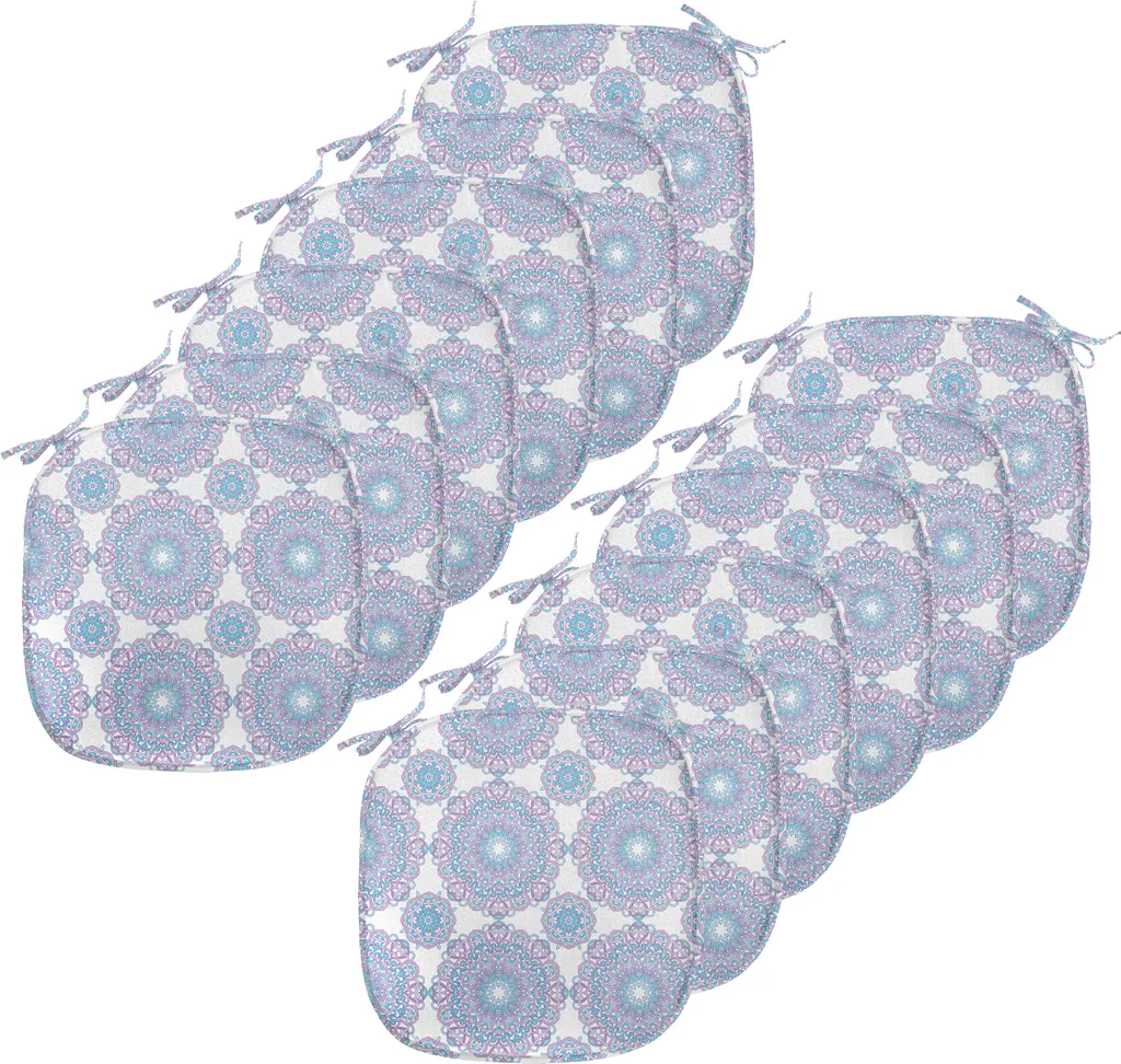 Set 12 Cuscini Sedie 40x40 ABAKUHAUS Mandala Viola Blu - Offerta Casa