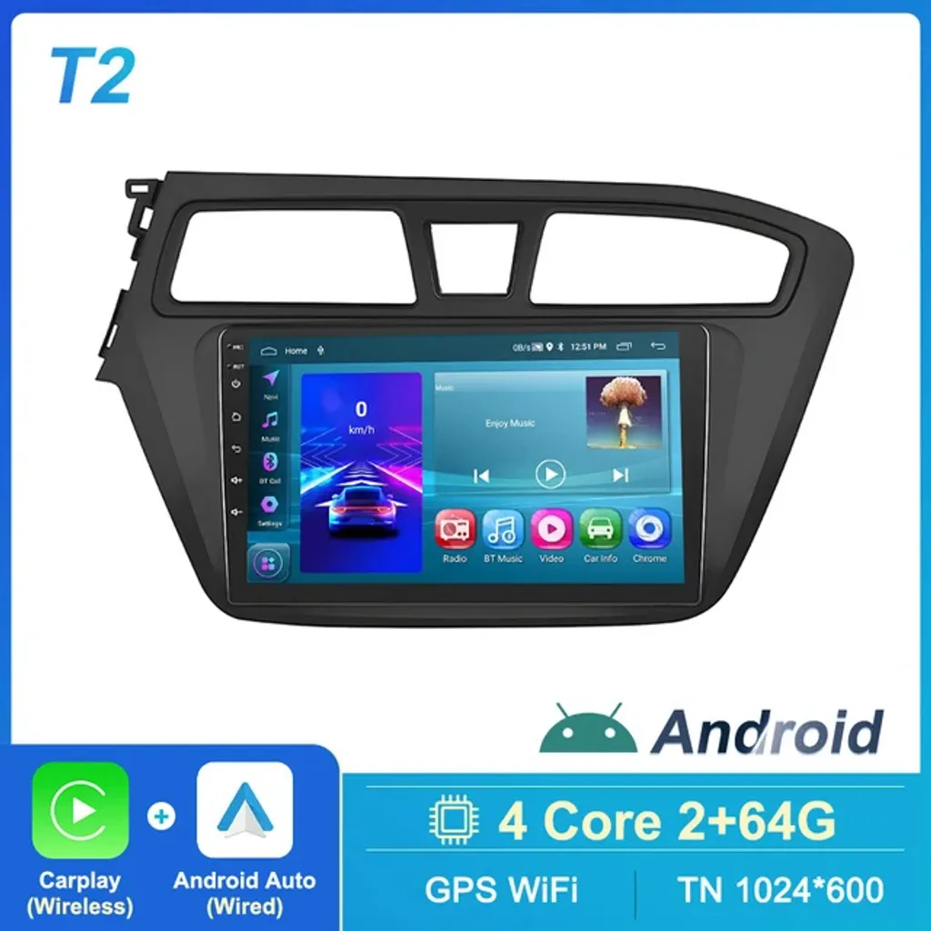 Autoradio Android Carplay avec navigation GPS et système multimédia - 2