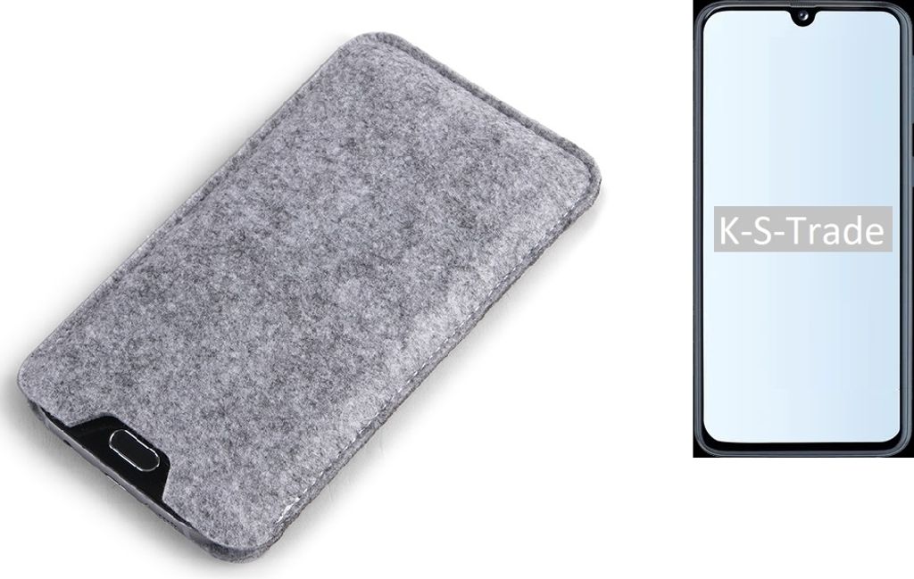 K-S-Trade Filz Handyhülle kompatibel mit Samsung Galaxy S10 5G Schutzhülle Filztasche Filz Tasche Case Sleeve Handy Hülle Filzhülle grau