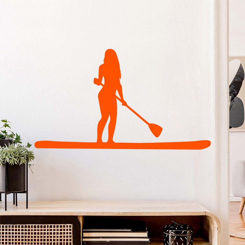 Stand Up Paddling Figur Wandtattoo Wandaufkleber Wall Sticker - Dekoration, Küche, Wohnzimmer, Schlafzimmer, Badezimmer