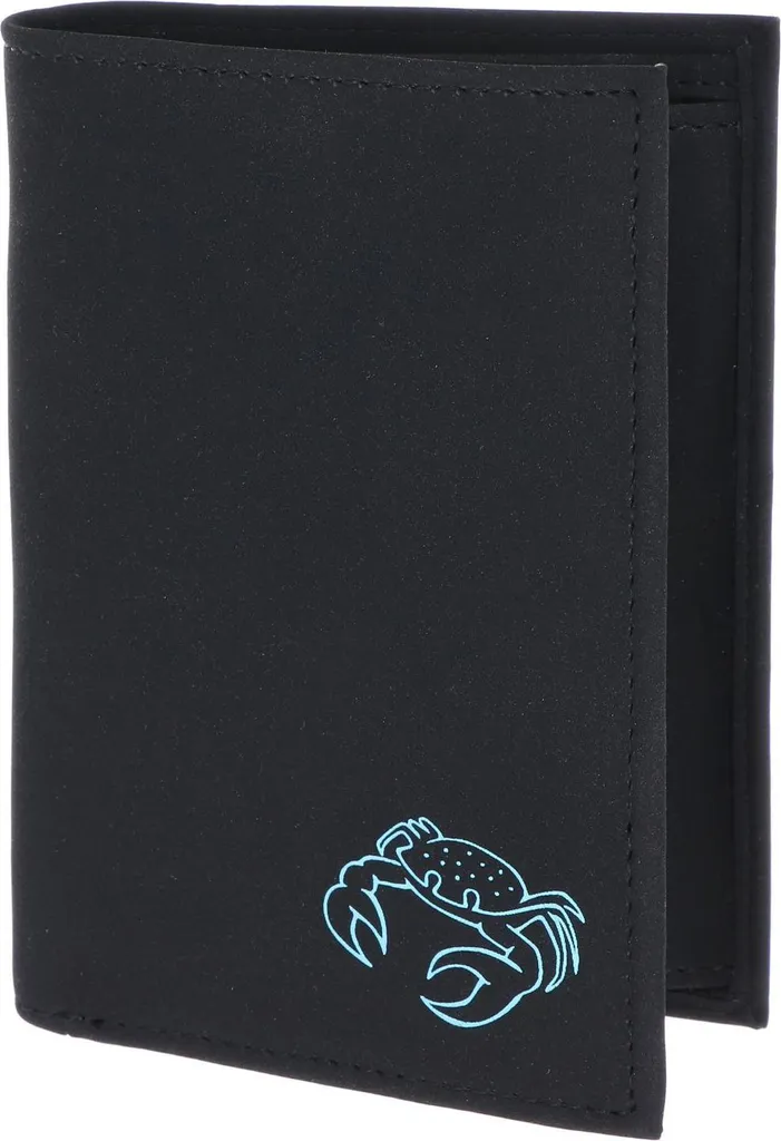 oxmox portafoglio New Cryptan RFID Protect Kombibörse Crab 2.0 Print Cyan Black nero
