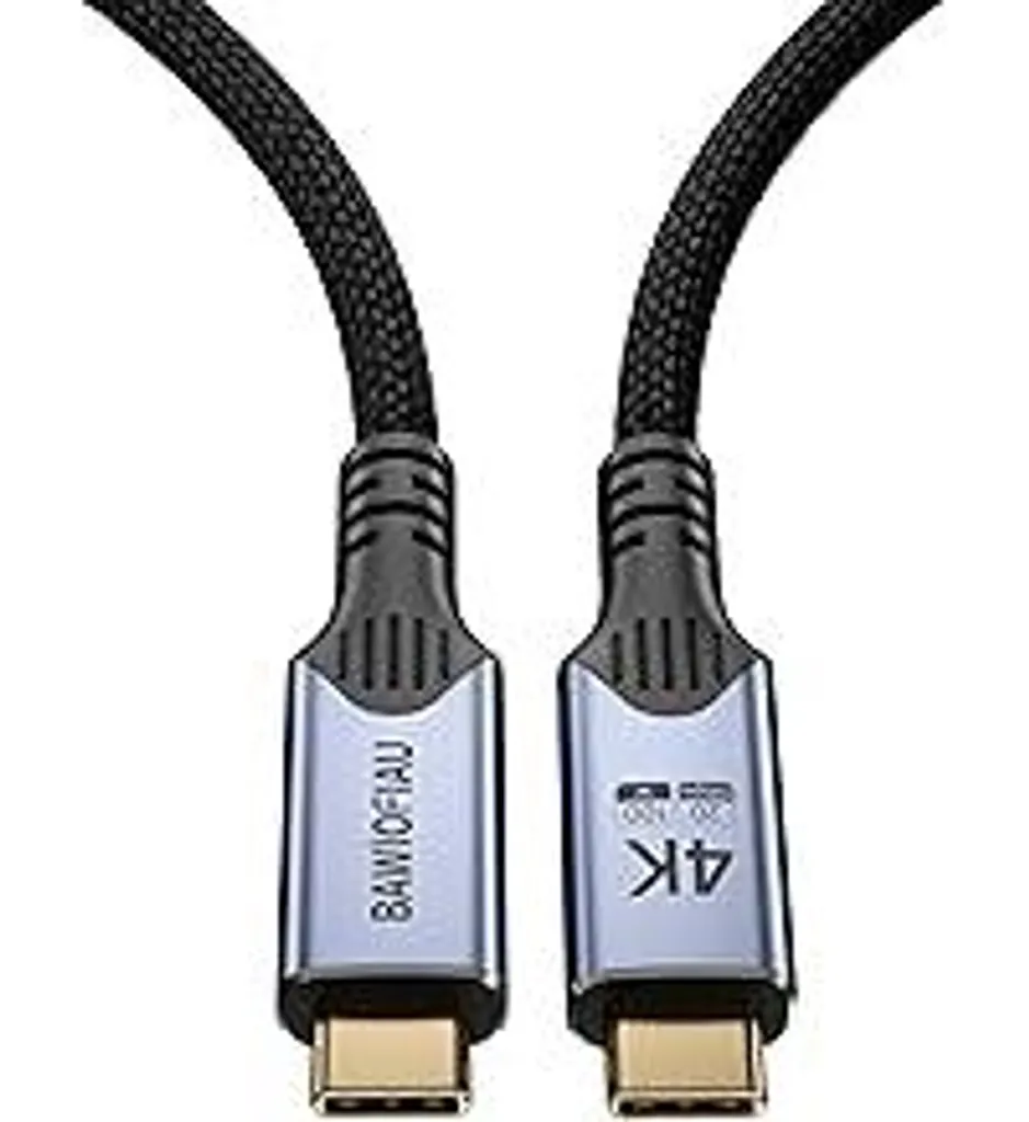Cavo USB C a USB C 1 m, cavo di ricarica USB 3.2 Gen2 tipo C, trasferimento dati 20 Gbps, cavo di ricarica rapida 100 W 20 V/5 A, trasmissione video 4K a 60 Hz Compatibile con Thunderbolt 4/3